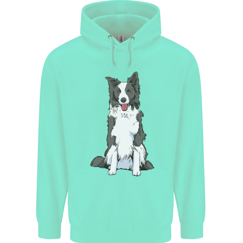 A Border Collie Childrens Kids Hoodie Peppermint