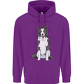 A Border Collie Childrens Kids Hoodie Purple