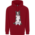 A Border Collie Childrens Kids Hoodie Red