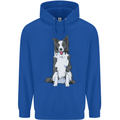 A Border Collie Childrens Kids Hoodie Royal Blue