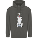 A Border Collie Childrens Kids Hoodie Storm Grey