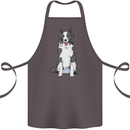 A Border Collie Cotton Apron 100% Organic Dark Grey