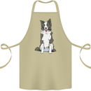 A Border Collie Cotton Apron 100% Organic Khaki