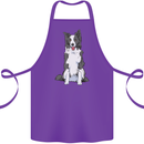 A Border Collie Cotton Apron 100% Organic Purple