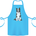 A Border Collie Cotton Apron 100% Organic Turquoise