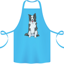 A Border Collie Cotton Apron 100% Organic Turquoise
