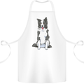 A Border Collie Cotton Apron 100% Organic White