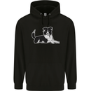 A Border Collie Dog Childrens Kids Hoodie Black