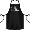 A Border Collie Dog Cotton Apron 100% Organic Black