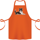 A Border Collie Dog Cotton Apron 100% Organic Orange