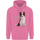 A Border Collie Dog Illustration Mens 80% Cotton Hoodie Azelea