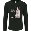 A Border Collie Dog Illustration Mens Long Sleeve T-Shirt Black