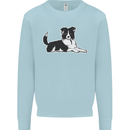 A Border Collie Dog Kids Sweatshirt Jumper Light Blue