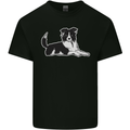 A Border Collie Dog Kids T-Shirt Childrens Black