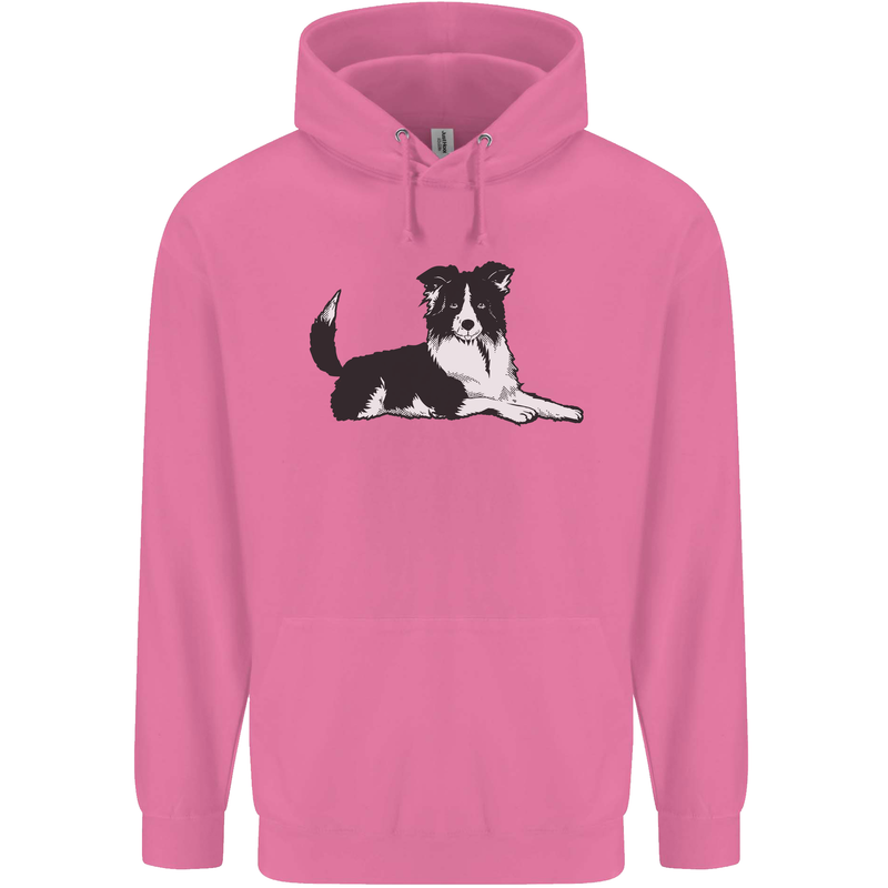 A Border Collie Dog Lying Down Childrens Kids Hoodie Azalea