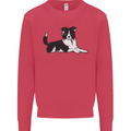 A Border Collie Dog Lying Down Kids Sweatshirt Jumper Heliconia