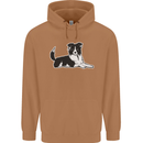 A Border Collie Dog Mens 80% Cotton Hoodie Caramel Latte