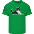A Border Collie Dog Mens Cotton T-Shirt Tee Top Irish Green