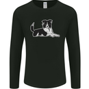 A Border Collie Dog Mens Long Sleeve T-Shirt Black