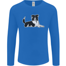 A Border Collie Dog Mens Long Sleeve T-Shirt Royal Blue