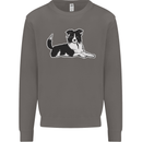 A Border Collie Dog Mens Sweatshirt Jumper Charcoal