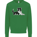 A Border Collie Dog Mens Sweatshirt Jumper Irish Green