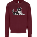 A Border Collie Dog Mens Sweatshirt Jumper Maroon