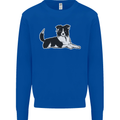 A Border Collie Dog Mens Sweatshirt Jumper Royal Blue