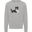 A Border Collie Dog Mens Sweatshirt Jumper Sports Grey