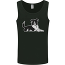 A Border Collie Dog Mens Vest Tank Top Black