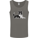 A Border Collie Dog Mens Vest Tank Top Charcoal