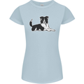 A Border Collie Dog Womens Petite Cut T-Shirt Light Blue