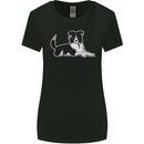 A Border Collie Dog Womens Wider Cut T-Shirt Black