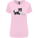 A Border Collie Dog Womens Wider Cut T-Shirt Light Pink