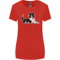 A Border Collie Dog Womens Wider Cut T-Shirt Red