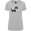 A Border Collie Dog Womens Wider Cut T-Shirt Sports Grey