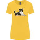 A Border Collie Dog Womens Wider Cut T-Shirt Yellow