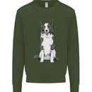 A Border Collie Kids Sweatshirt Jumper Forest Green