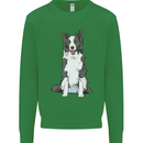 A Border Collie Kids Sweatshirt Jumper Irish Green