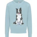 A Border Collie Kids Sweatshirt Jumper Light Blue