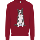 A Border Collie Kids Sweatshirt Jumper Red