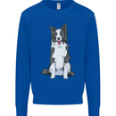 A Border Collie Kids Sweatshirt Jumper Royal Blue