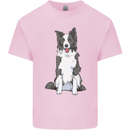 A Border Collie Kids T-Shirt Childrens Light Pink