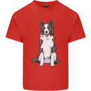 A Border Collie Kids T-Shirt Childrens Red