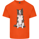 A Border Collie Mens Cotton T-Shirt Tee Top Orange
