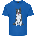 A Border Collie Mens Cotton T-Shirt Tee Top Royal Blue