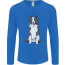 A Border Collie Mens Long Sleeve T-Shirt Royal Blue