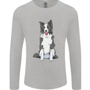 A Border Collie Mens Long Sleeve T-Shirt Sports Grey