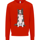A Border Collie Mens Sweatshirt Jumper Bright Red