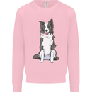 A Border Collie Mens Sweatshirt Jumper Light Pink